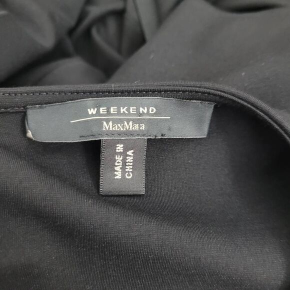 Weekend MaxMara‎ Mirto Peplum Pencil Wiggle Dress Sz XS/S Black Pinup Office - Picture 6 of 9